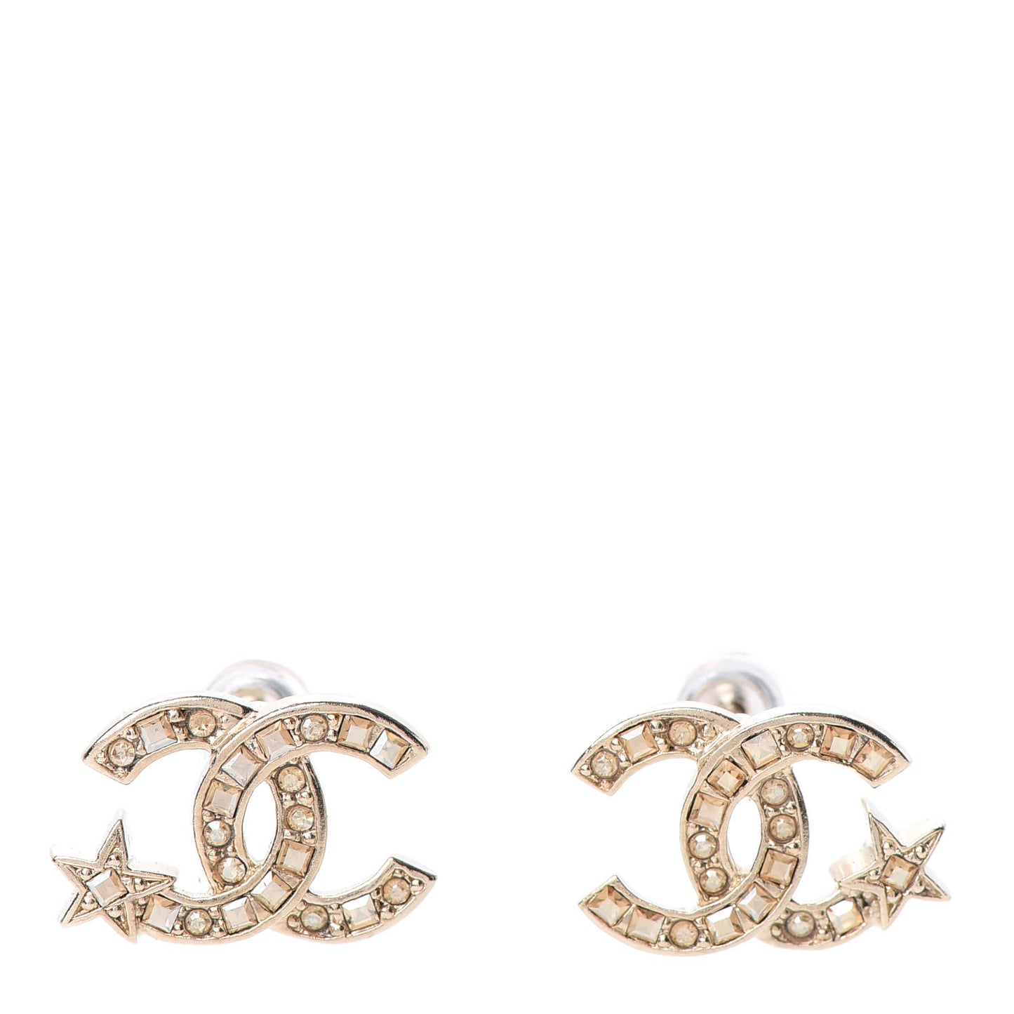 Crystal CC Starfall Earrings Gold