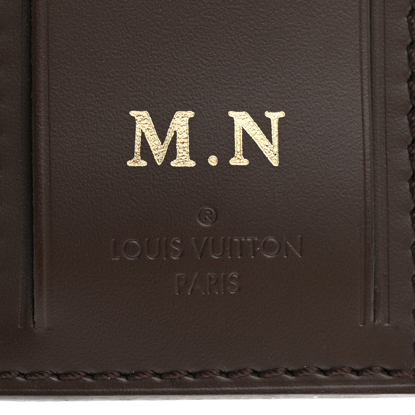 Calfskin Luggage Tag Ebene