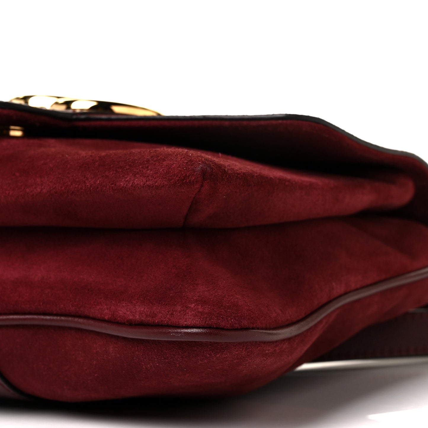 Suede Medium Arli Flap Shoulder Bag Vintage Bordeaux