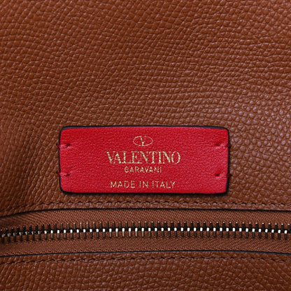 Valentino Garavani Grainy Calfskin VSling Clutch Tan 6 of 6