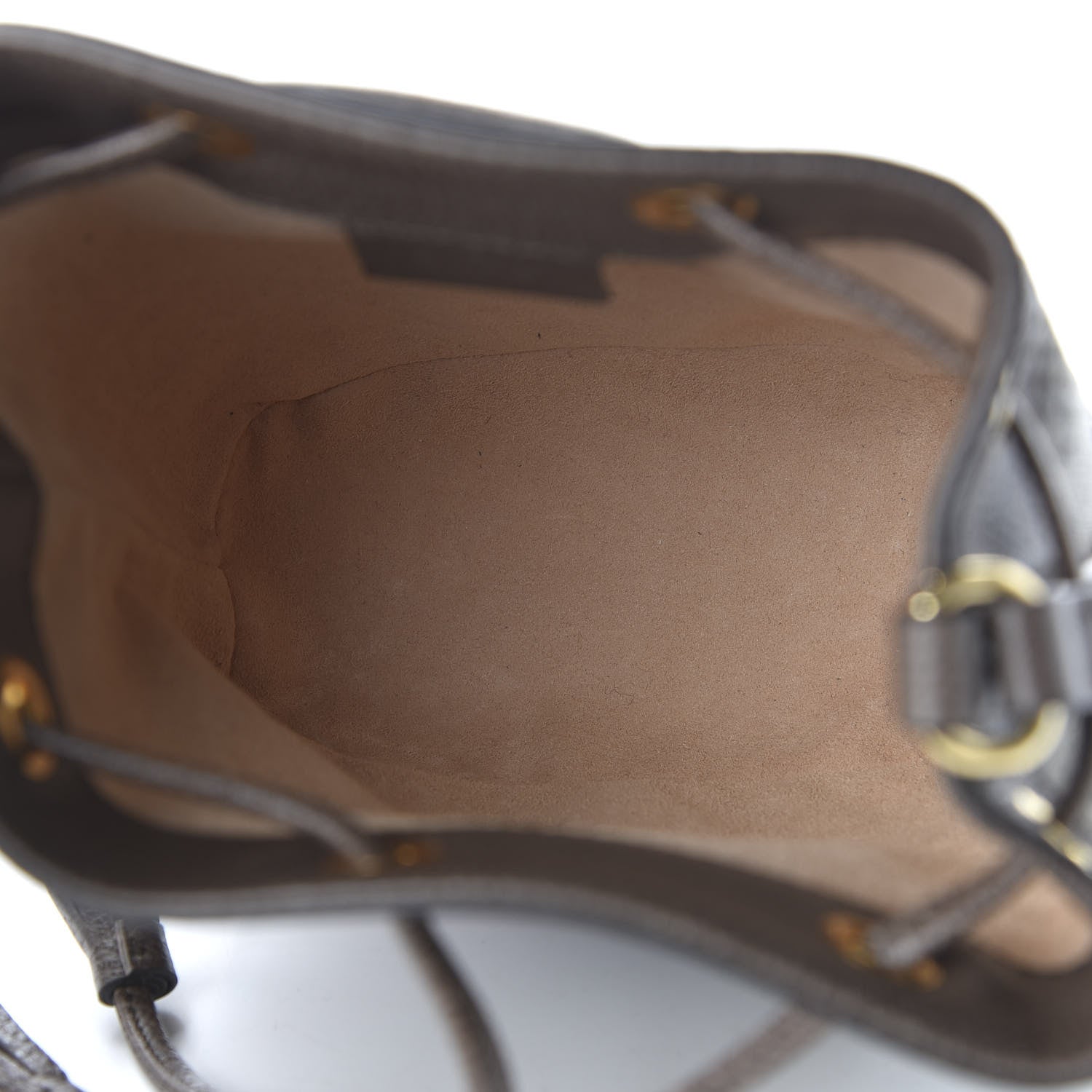 Gucci GG Supreme Monogram Web Mini Ophidia Bucket Bag Brown 5 of 10