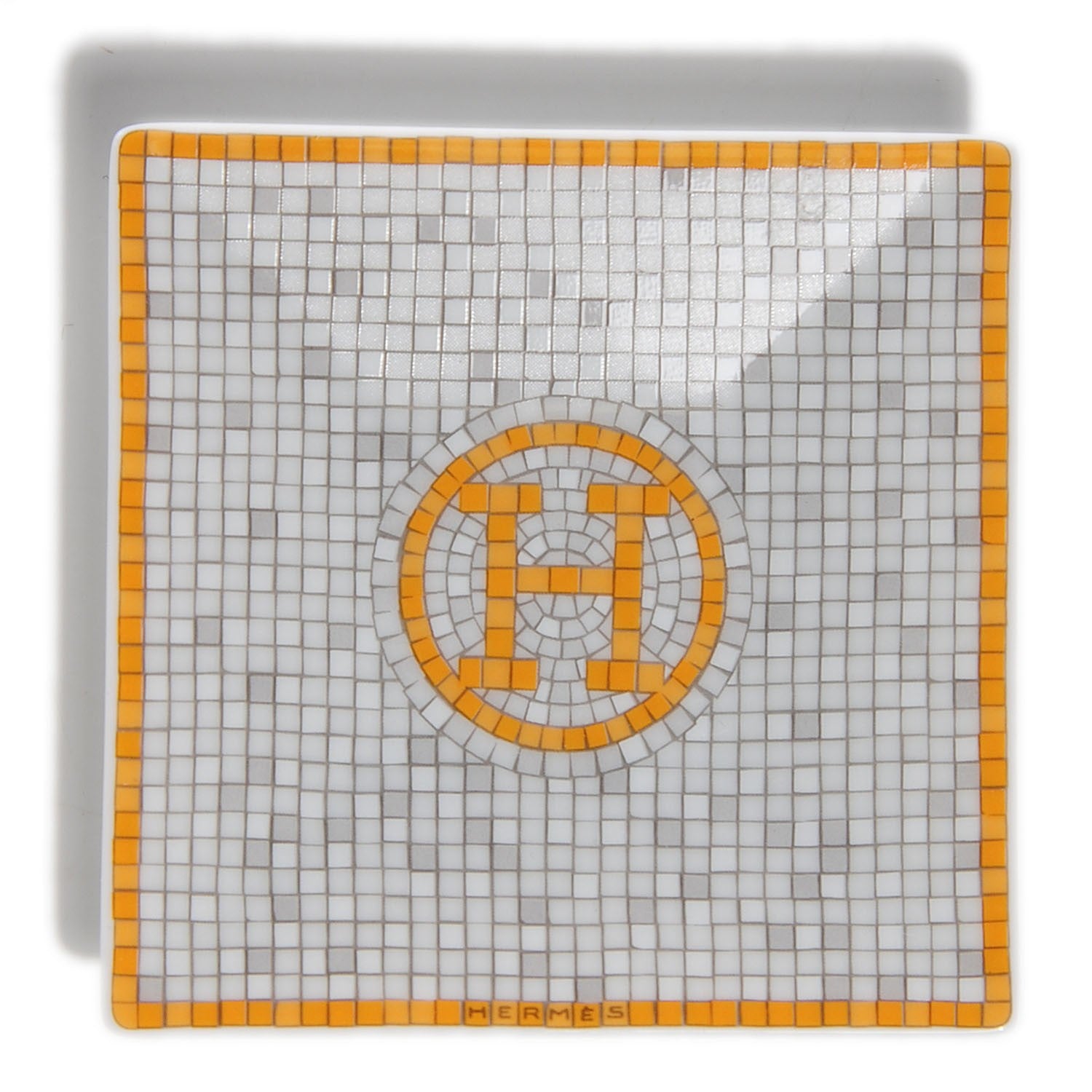 Hermes Porcelain Mosaique au 24 Square Plate Gift Box 5 of 11