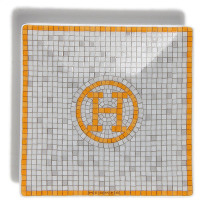 Hermes Porcelain Mosaique au 24 Square Plate Gift Box 5 of 11