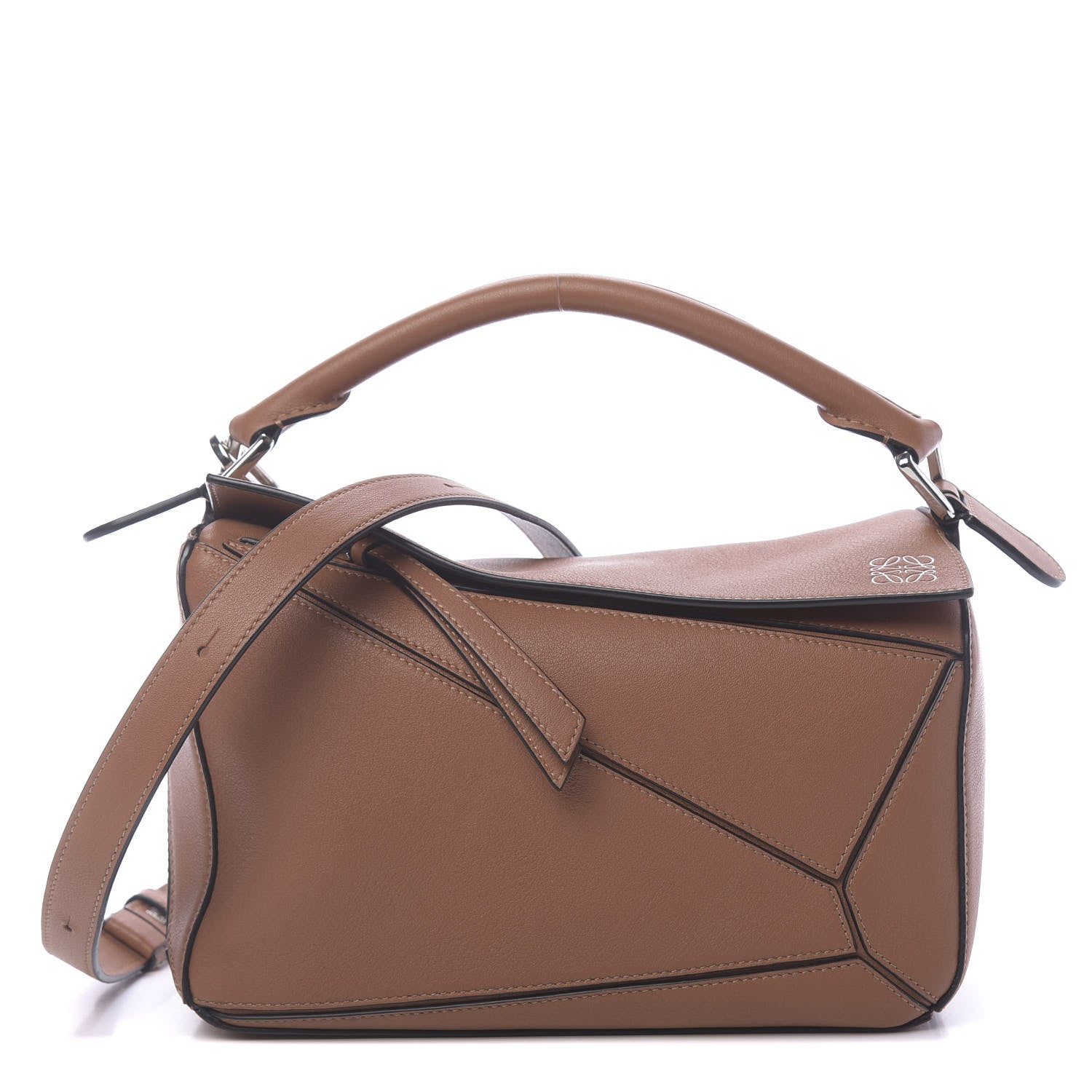 Loewe Calfskin Small Puzzle Bag Tan 1 of 9