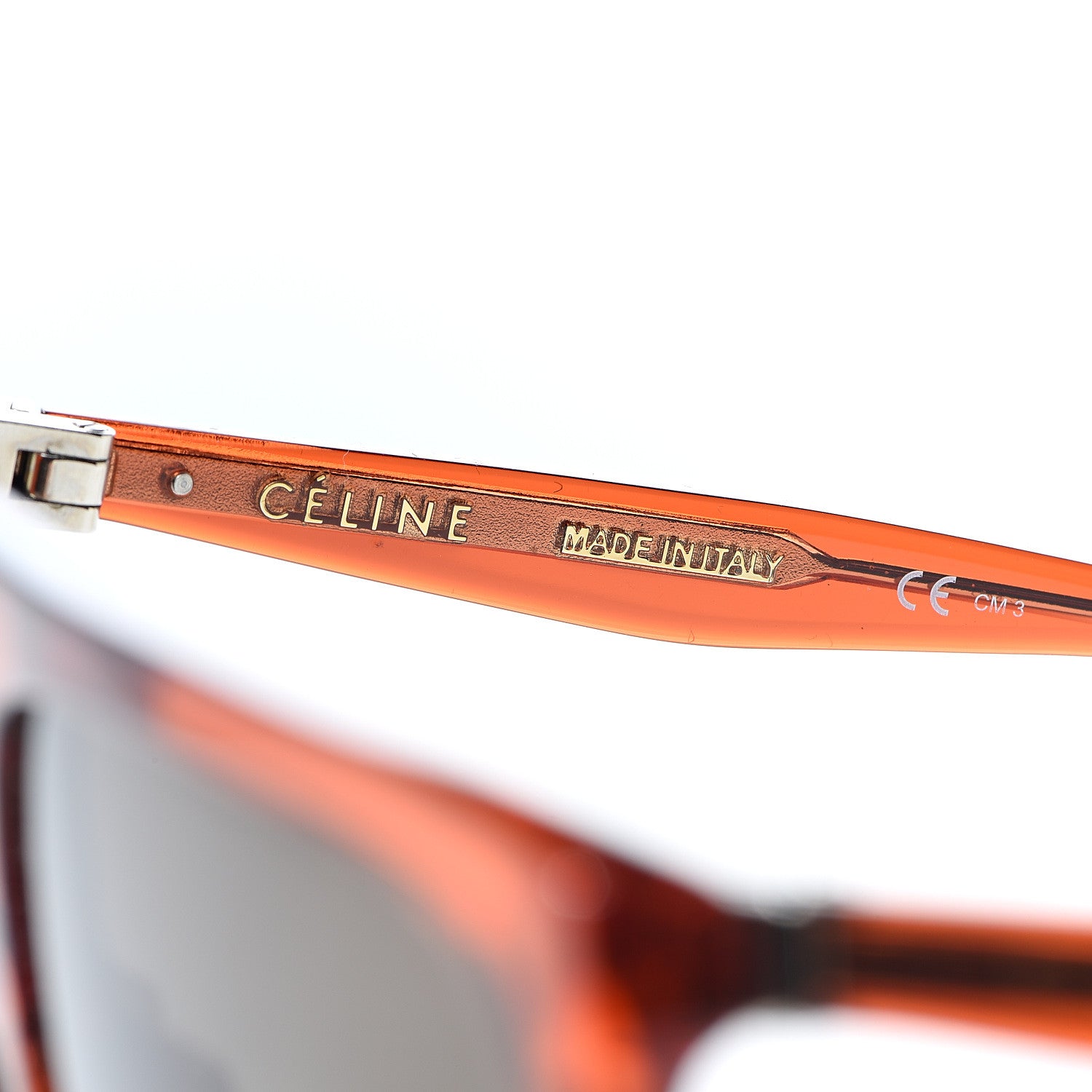 Celine Acetate Thin Shadow Sunglasses CL41435/S Orange 6 of 7