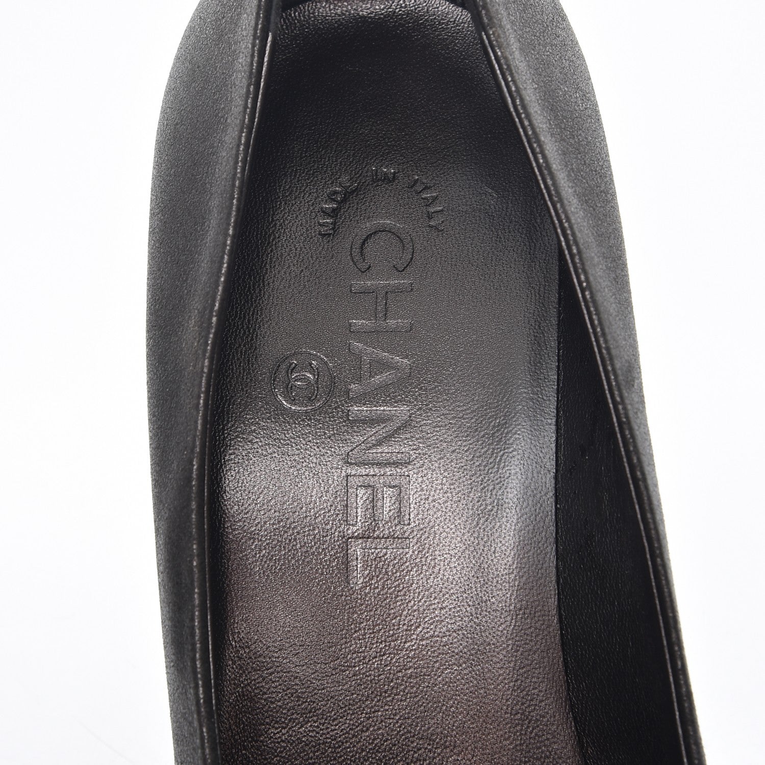 Chanel Metallic Goatskin Serpent Wrapped Pumps 38 Dark Grey 7 of 11