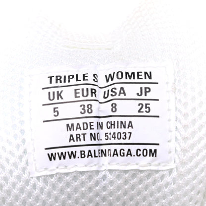 Balenciaga Fabric Mesh Womens Triple S Sneakers 38 Grey Red White 8 of 15