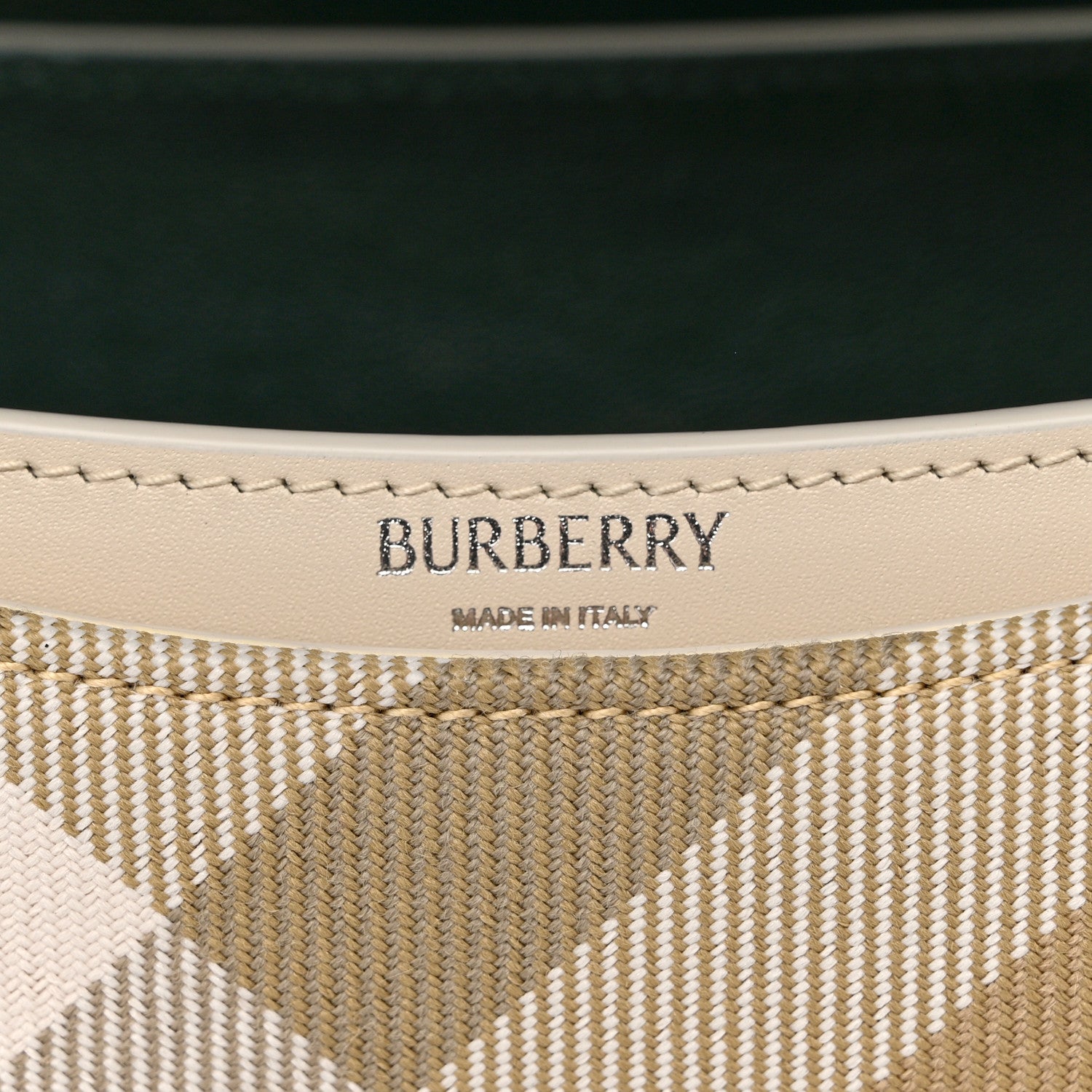 Burberry Jacquard Check Medium Rocking Horse Crossbody Flax 6 of 9