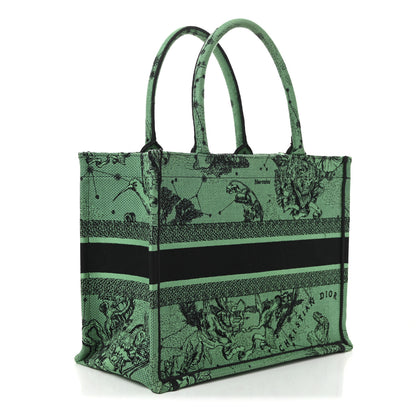 Christian Dior Canvas Embroidered Medium Zodiac Toile De Jouy Book Tote Green 3 of 10