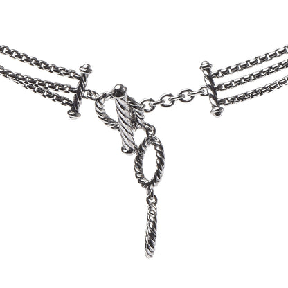 David Yurman Sterling Silver Diamond Pave Confetti Drop Necklace 5 of 7