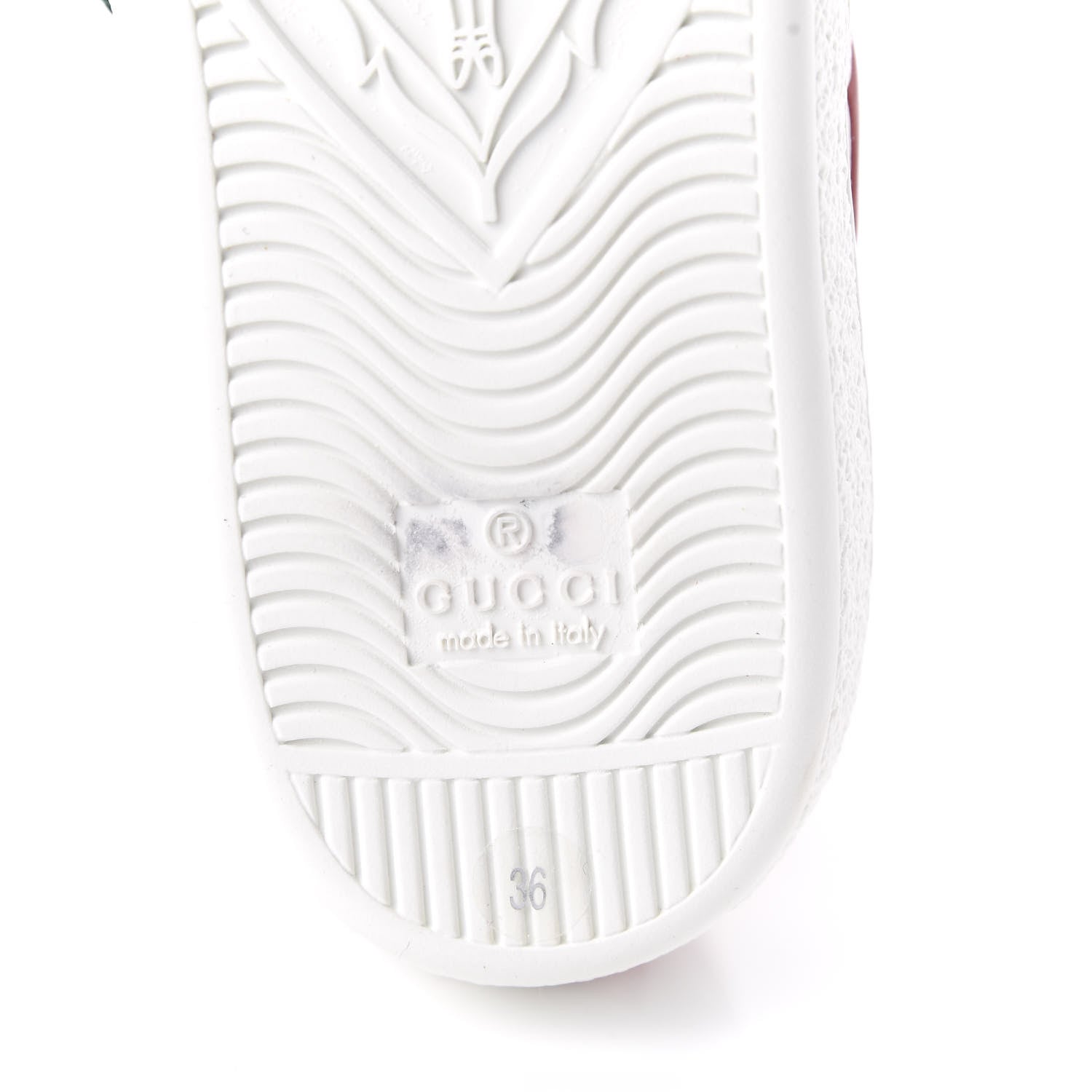 Gucci Calfskin Web Heart Embroidered Womens Ace Sneakers 36 White 6 of 9