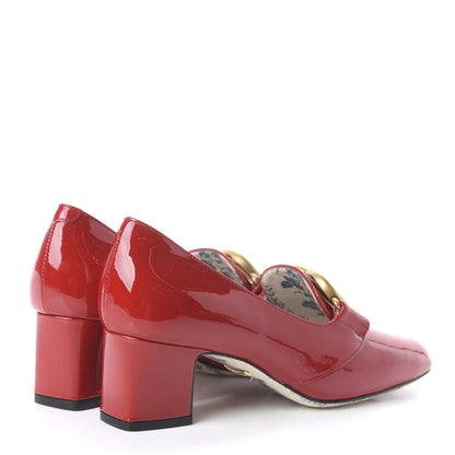 Gucci Vernice GG Victoire 55mm Loafer Pumps 36 Hibiscus Red 4 of 7