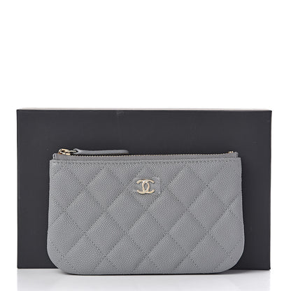 Chanel Caviar Quilted Small Cosmetic Case Grey 8 of 8