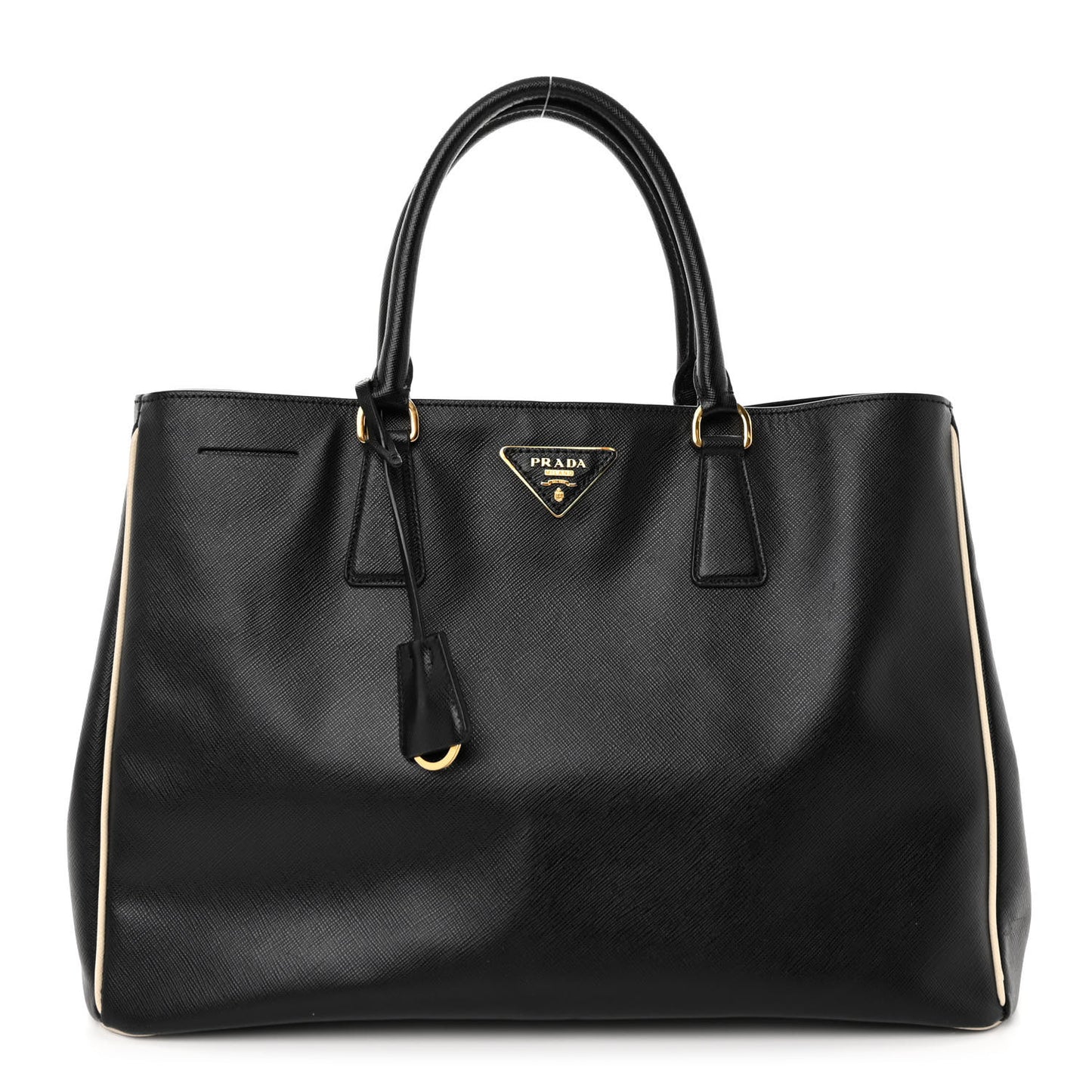 Saffiano Lux Large Tote Black Talco