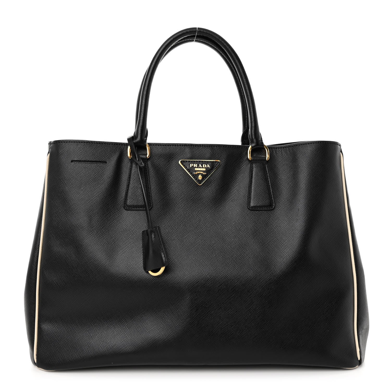 Prada Saffiano Lux Large Tote Black Talco 1 of 11