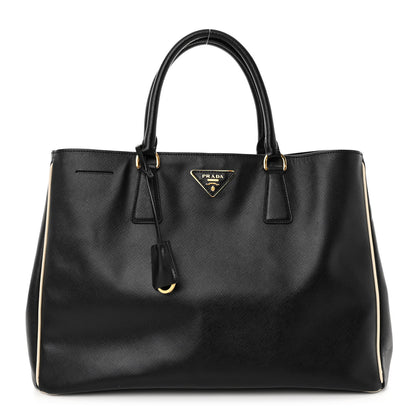 Prada Saffiano Lux Large Tote Black Talco 1 of 11