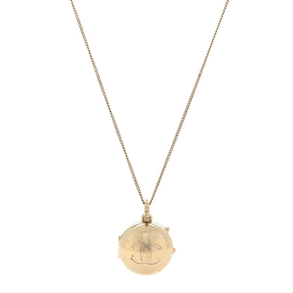 Chanel Metal CC Locket Necklace Gold 1 of 5