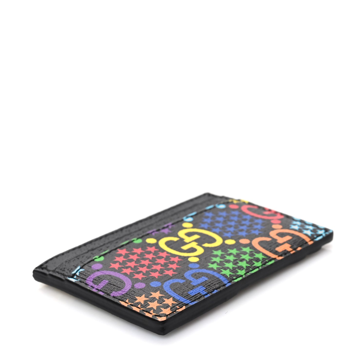 GG Supreme Monogram Psychedelic Card Holder Black