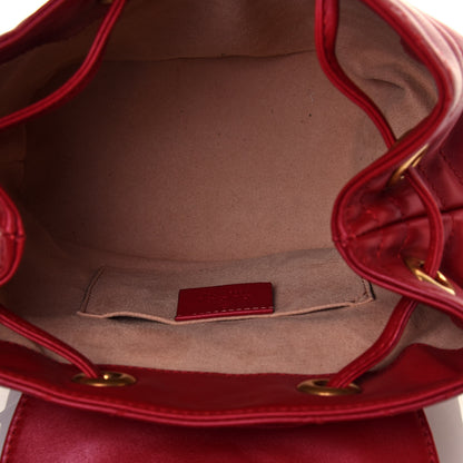 Gucci Calfskin Matelasse GG Marmont Flap Backpack Hibiscus Red 8 of 19