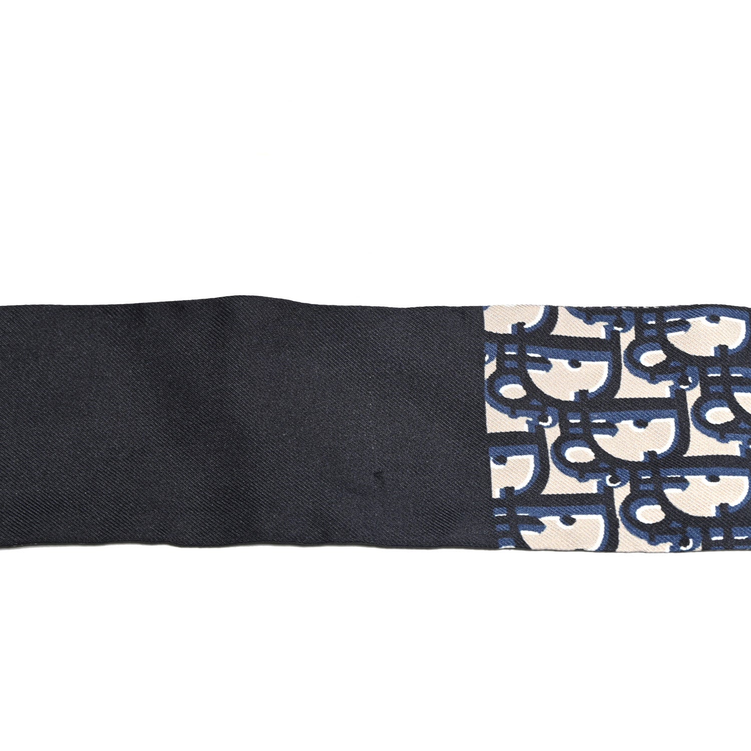 Christian Dior Silk Oblique Mitzah Scarf Blue 4 of 6