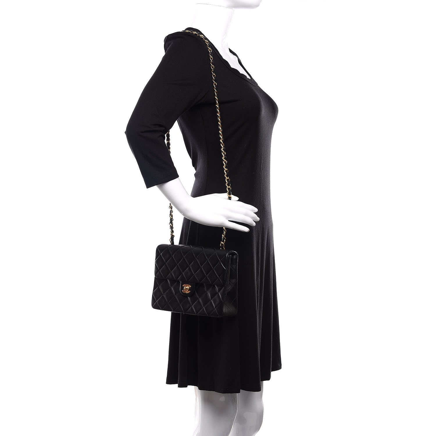 Chanel Lambskin Quilted Mini Square Flap Black 2 of 11