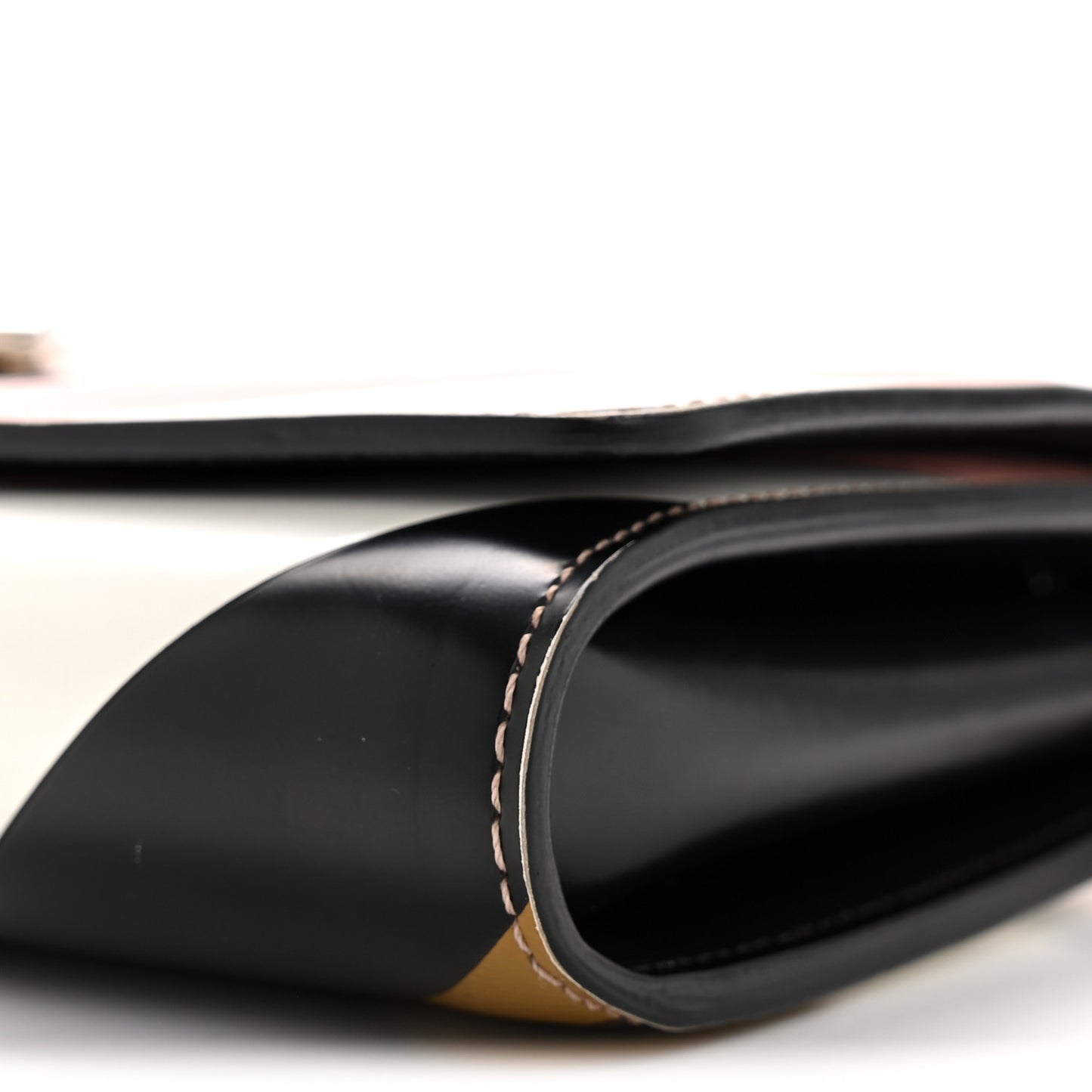 Epi Reverse Monogram Twist Chain Wallet Rose Ballerine