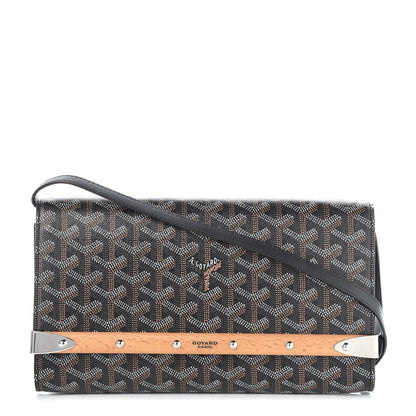 Goyard Goyardine Monte Carlo Bois Clutch With Strap Black 1 of 10