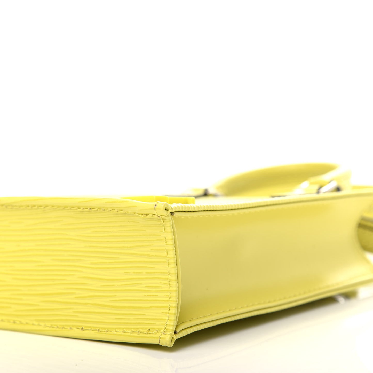 Epi Petit Sac Plat Yellow Citron