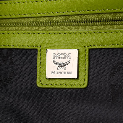 MCM Visetos Crown Stud Medium Stark Backpack Green 5 of 10