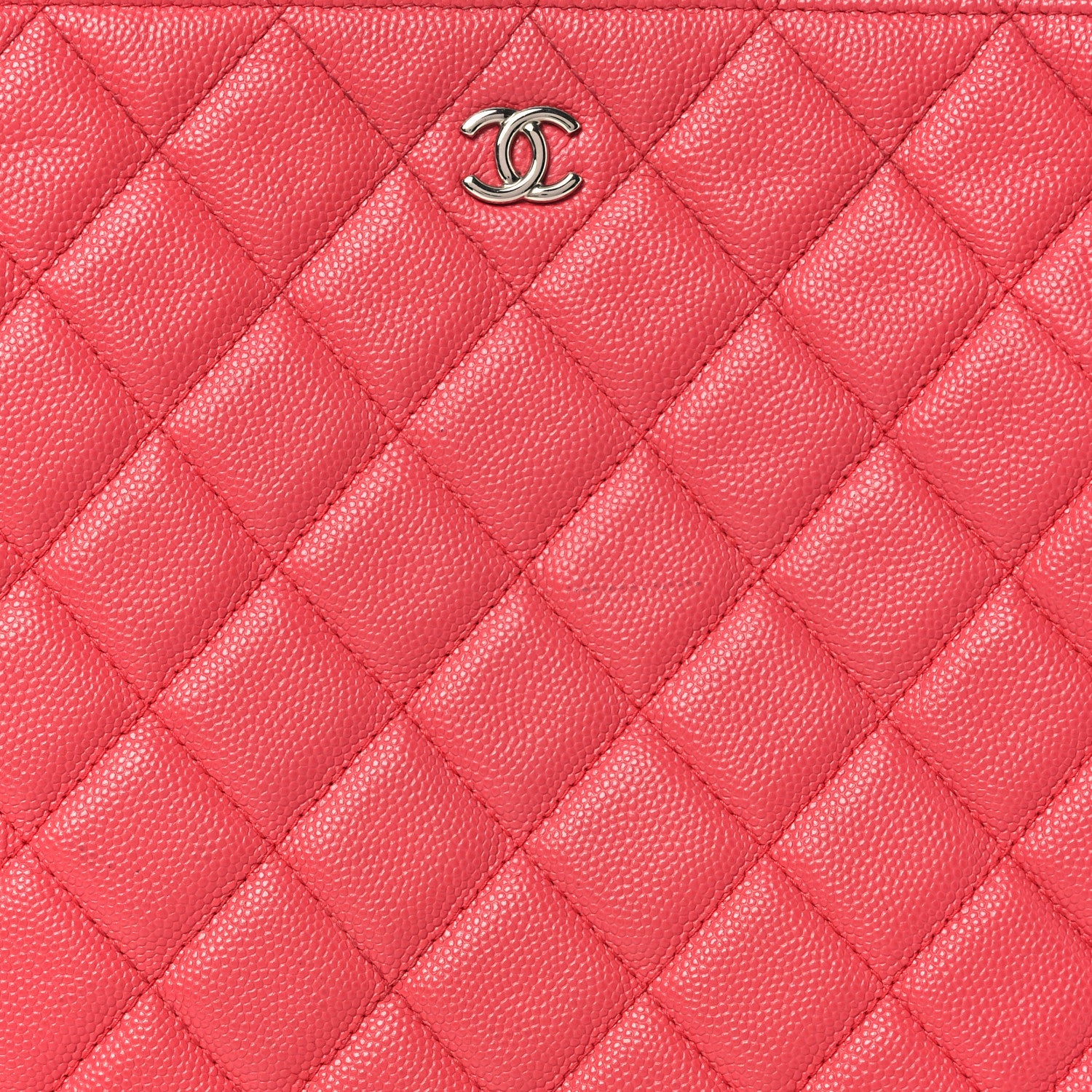 Chanel Caviar Quilted Medium Cosmetic Case Pink 8 of 13
