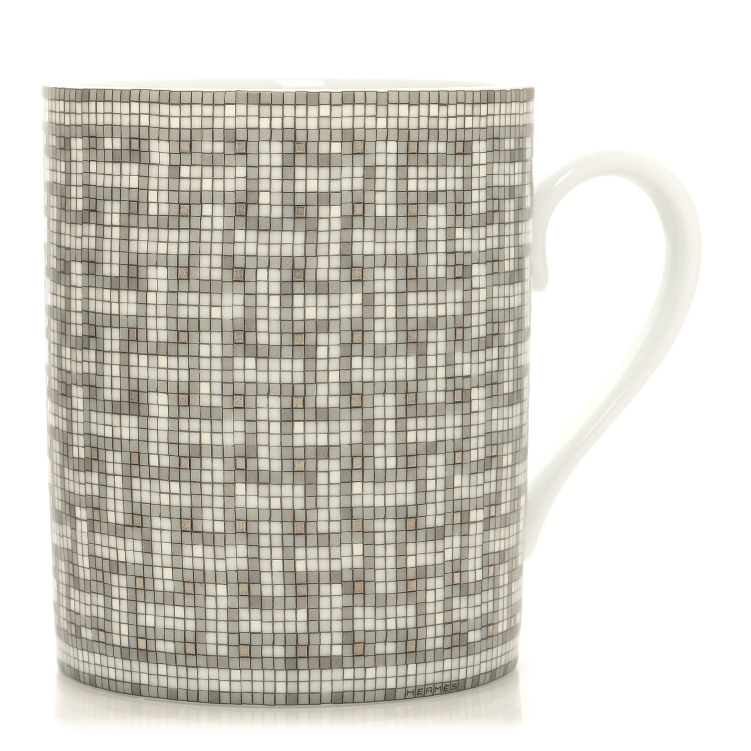 Hermes Porcelain Mosaique au 24 Mug Platinum 3 of 7