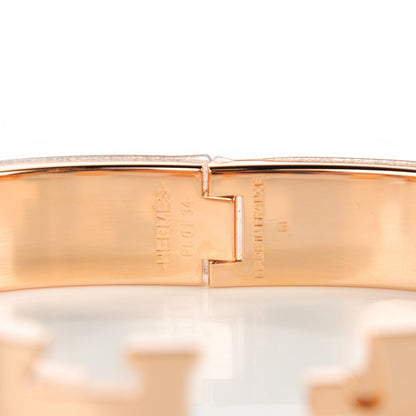 Hermes Enamel Narrow Clic Clac H Bracelet GM Rose Saumon 9 of 14