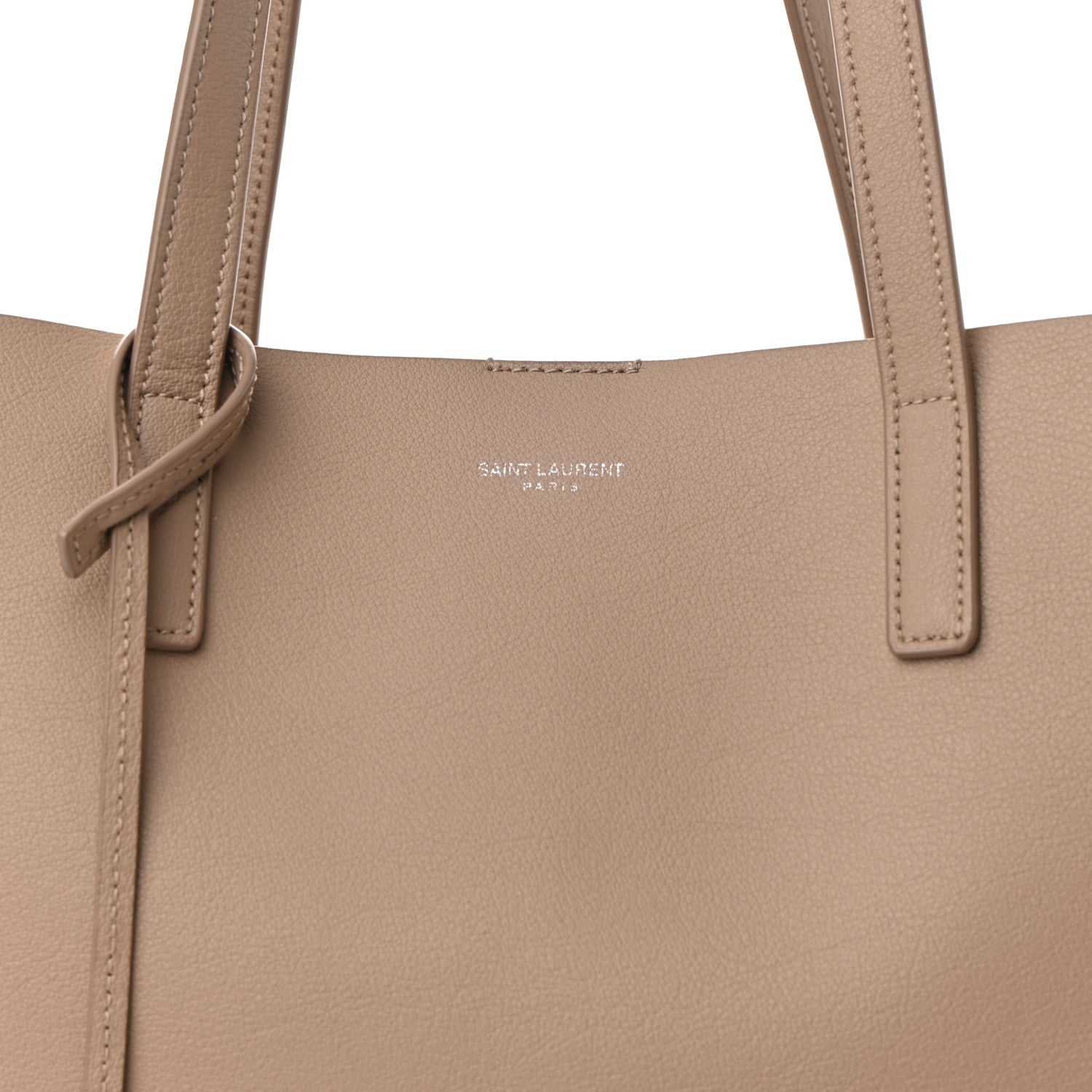 Saint Laurent Calfskin Large Shopping Tote Dark Beige 7 of 11