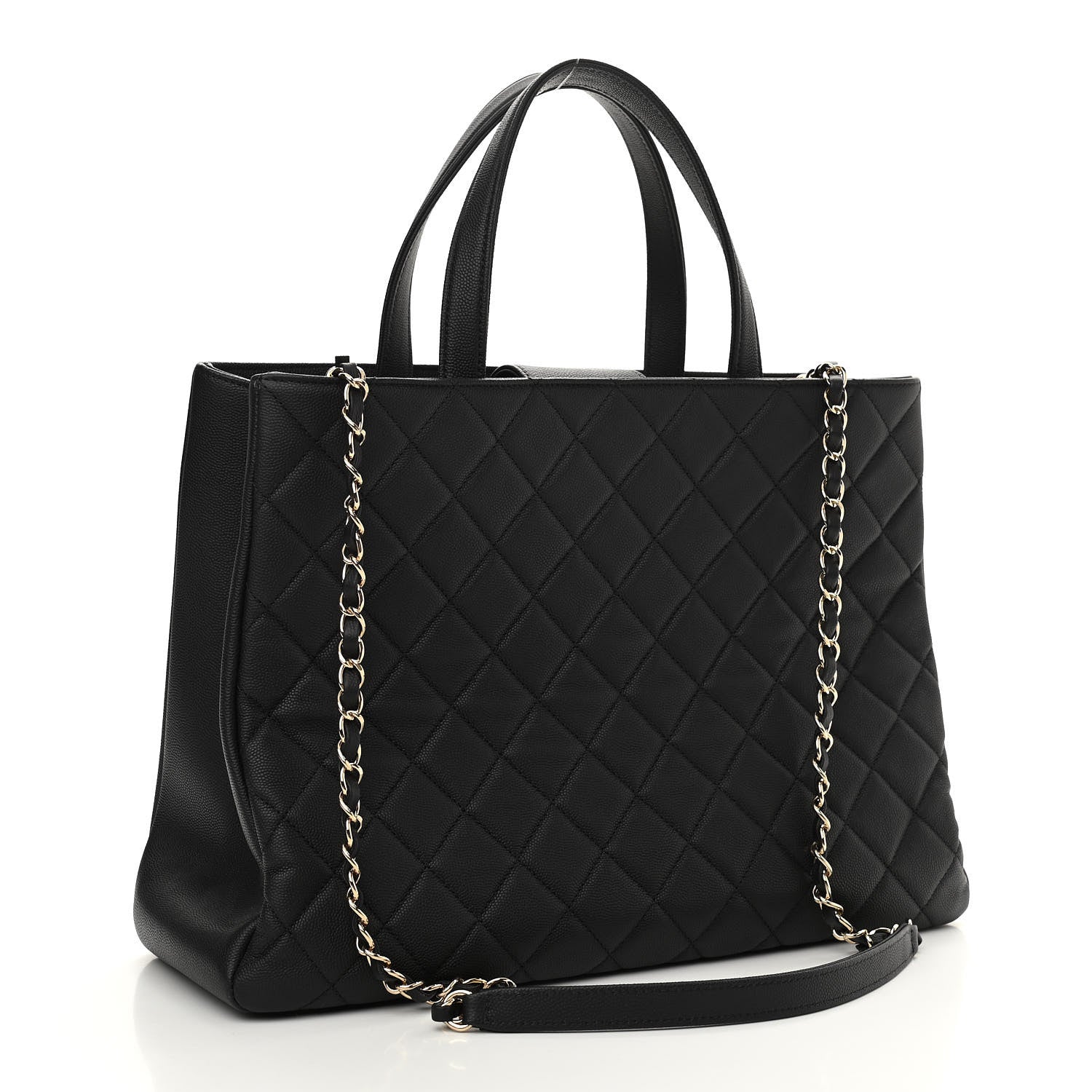 Chanel Caviar Quilted Large Business Affinity Shopping Bag Black 3 of 10