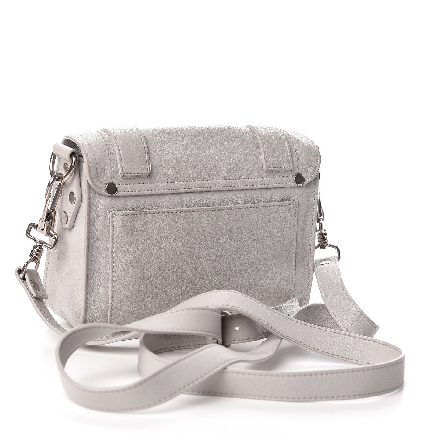 Lambskin PS1 Mini Pouch Messenger Bag Grey