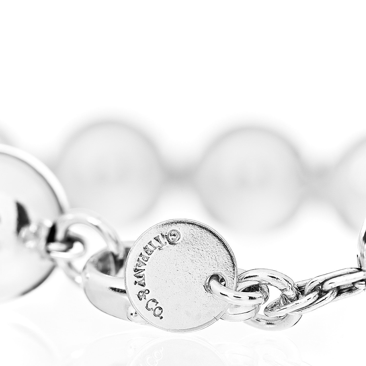 Tiffany Sterling Silver 10mm HardWear Ball Bracelet 3 of 4