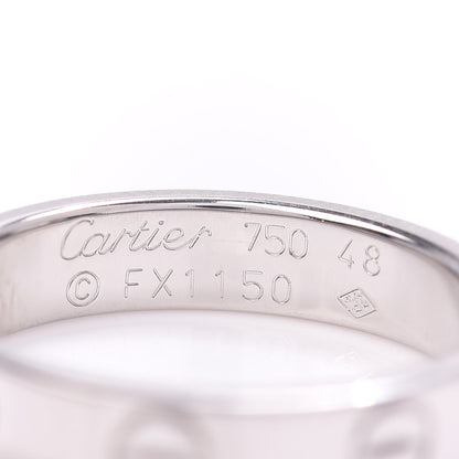 Cartier 18K White Gold 3.5mm LOVE Wedding Band Ring 48 4.5 4 of 4