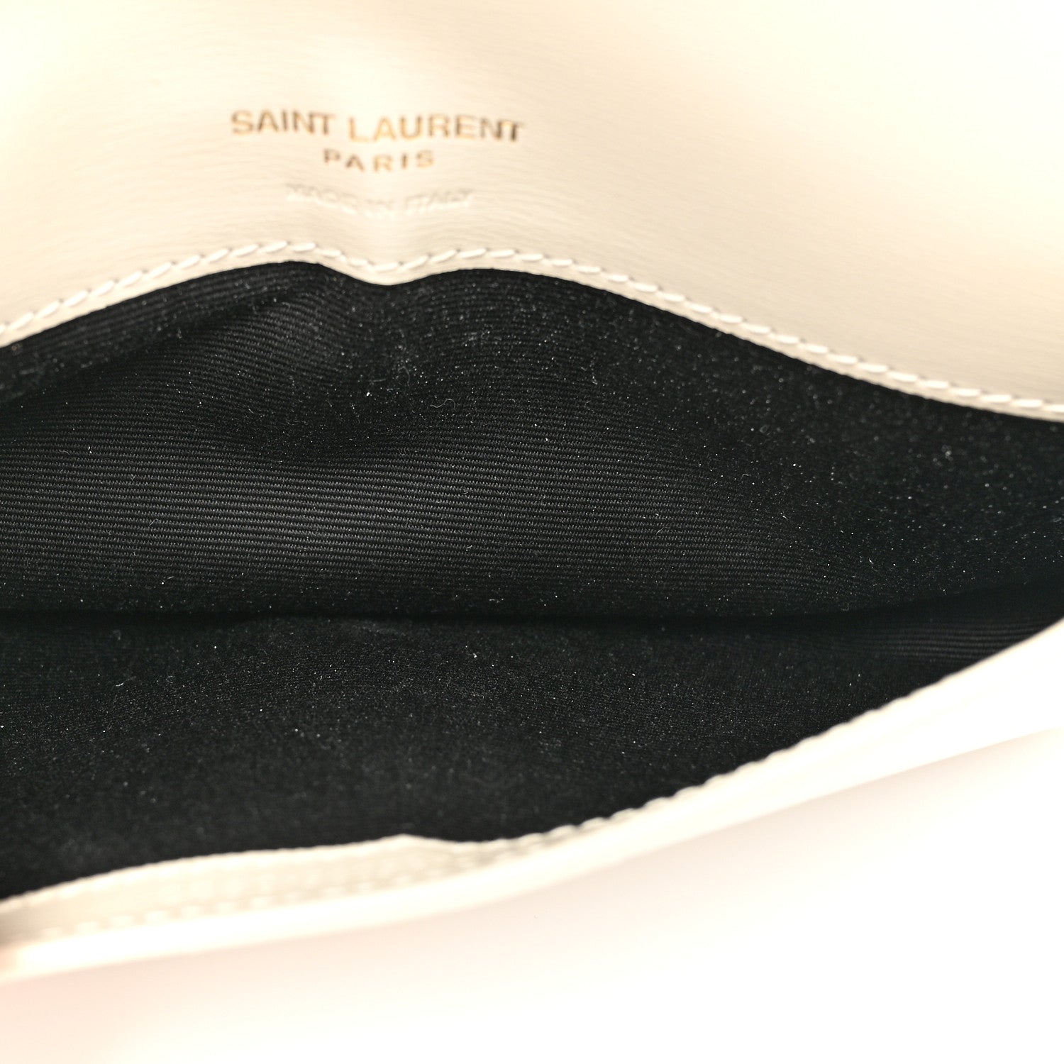 Saint Laurent Smooth Calfskin Monogram Phone Holder Crossbody Blanc Vintage 5 of 9
