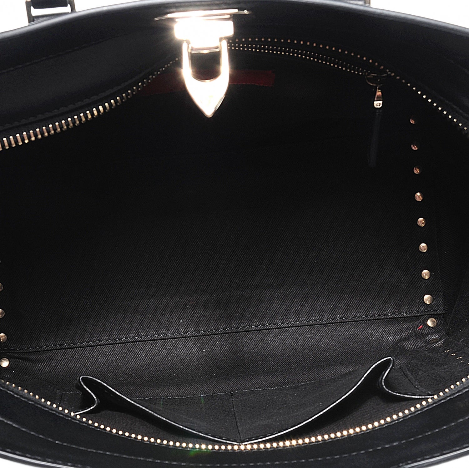 Valentino Garavani Vitello Rockstud Double Handle Tote Black 8 of 8