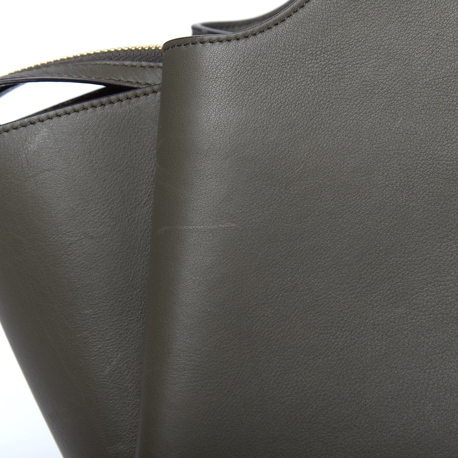 Celine Calfskin Small Tri-Fold Shoulder Bag Anthracite 9 of 10