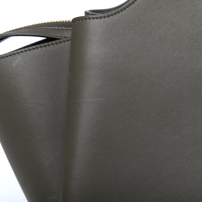 Celine Calfskin Small Tri-Fold Shoulder Bag Anthracite 9 of 10