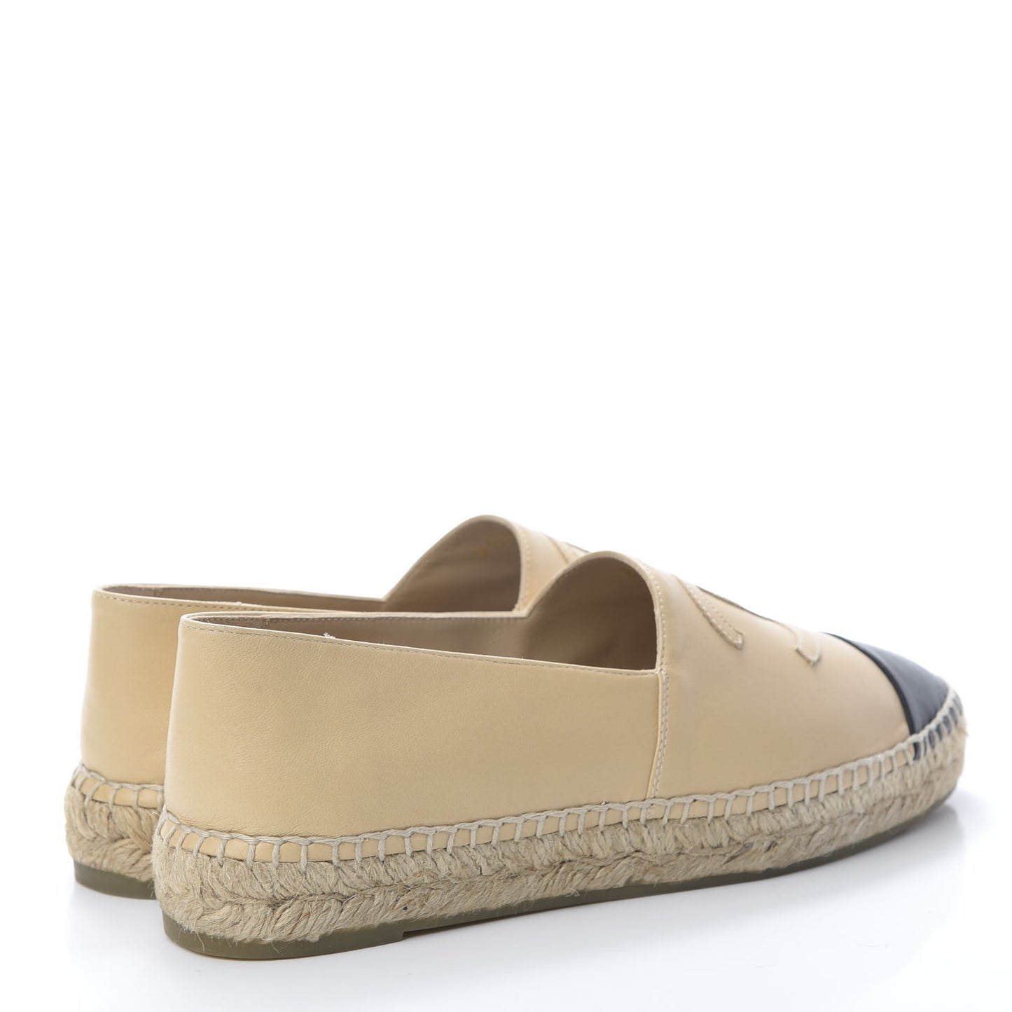 Lambskin CC Espadrilles 40 Beige Black