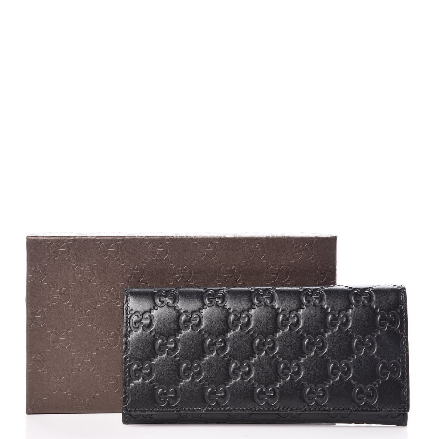 Guccissima Avel Continental Flap Wallet Black