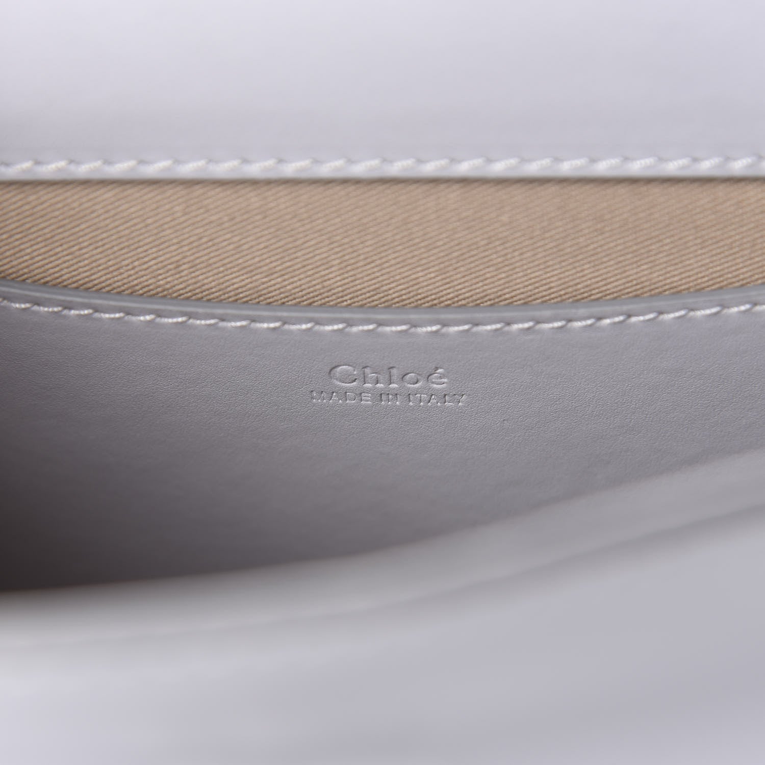 Chloe Shiny Calfskin Mini Annie Shoulder Bag Airy Grey 9 of 10