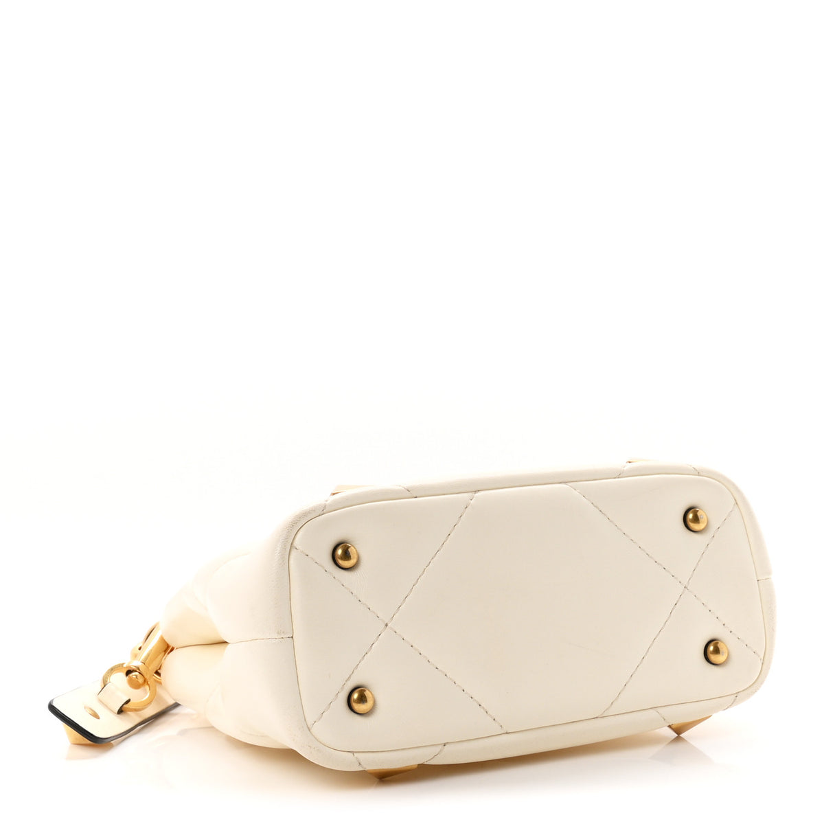 Nappa Mini Roman Stud The Handle Bag Ivory