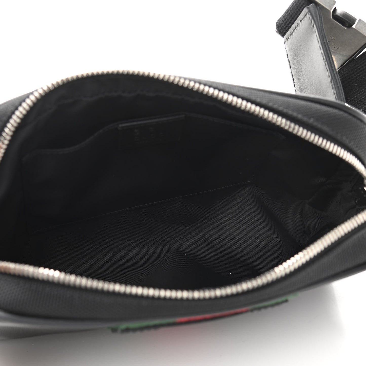Canvas Web Slim Belt Bag Black