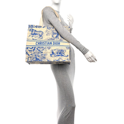 Christian Dior Straw Dioriviera Tote Blue 2 of 9