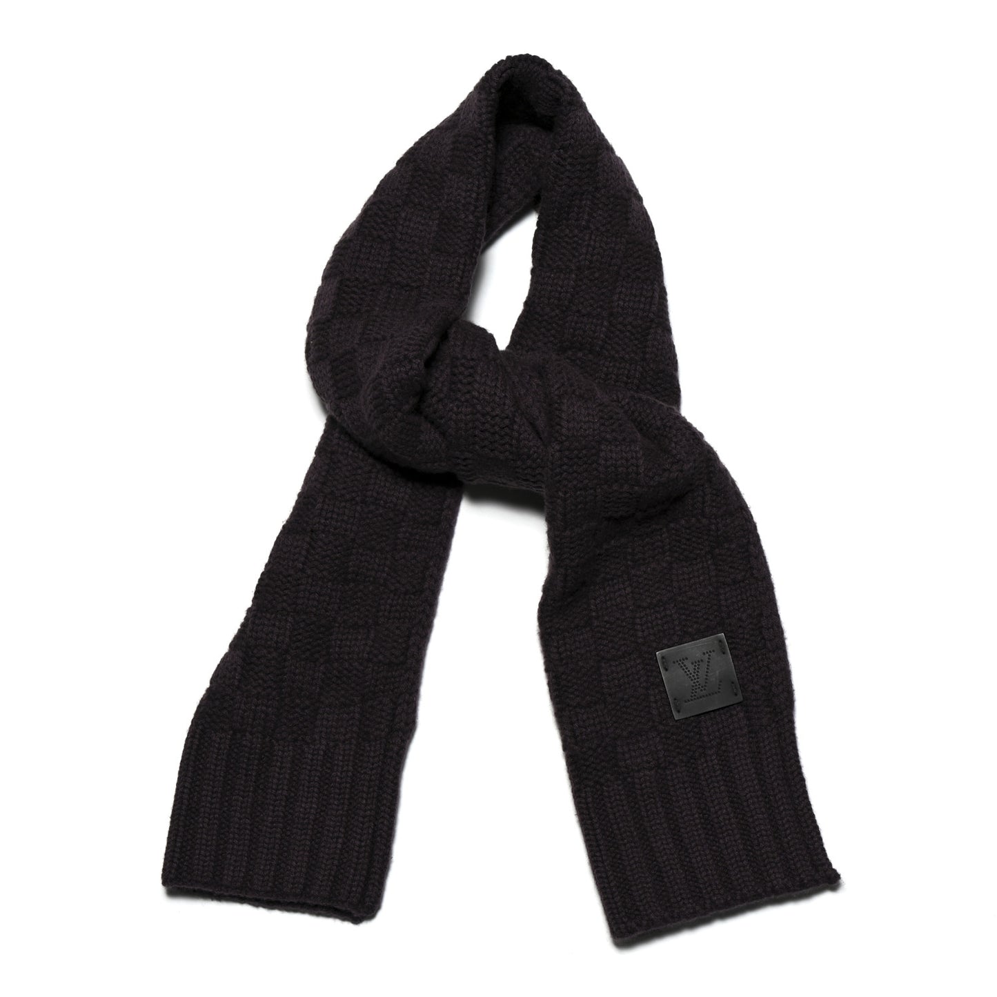 Cashmere Damier Helsinki Scarf Purple
