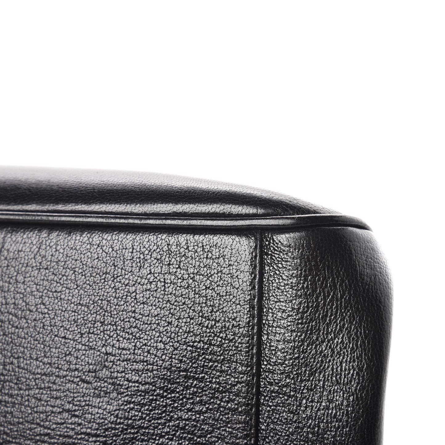 Goatskin Top Lock Bag Nero Black