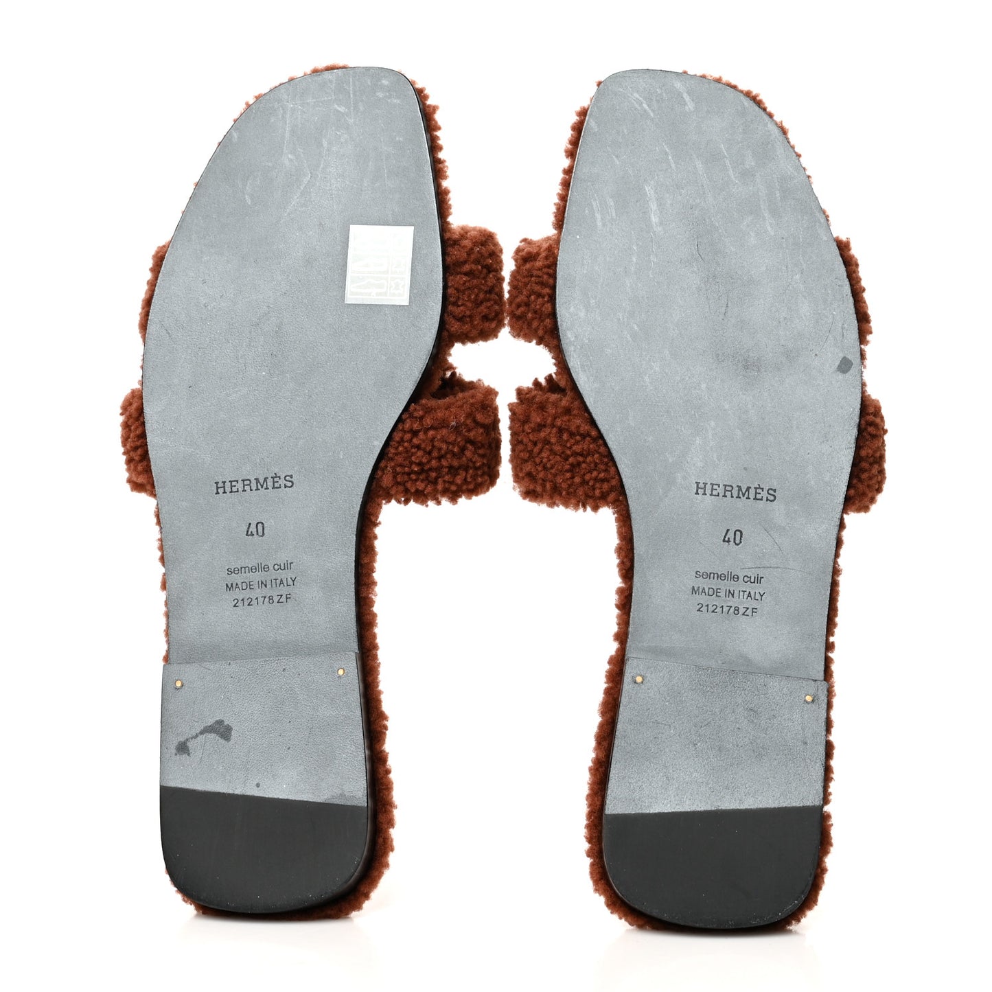 Woolskin Oran Sandals 40 Cognac